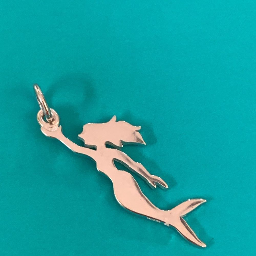 Mermaid Swimming Sterling Silver Jewelry Charm #beach #swim